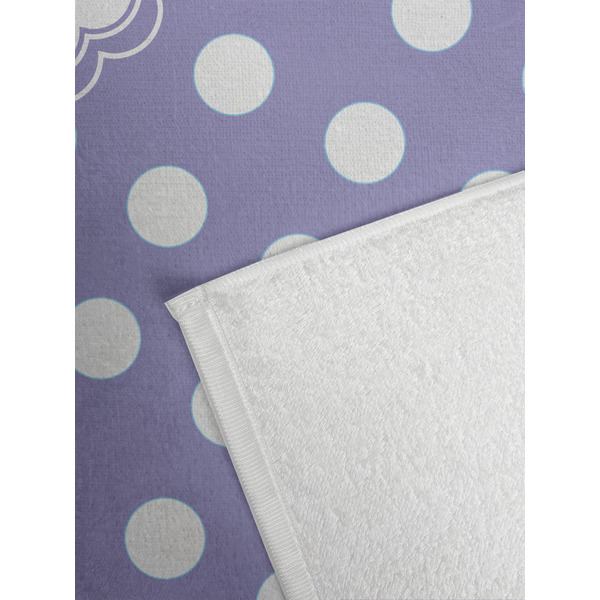 Purple Damask & Dots Golf Towel - Detail