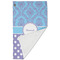 Purple Damask & Dots Golf Towel - Folded (Large)