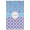 Purple Damask & Dots Golf Towel - Front (Large)