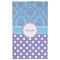 Purple Damask & Dots Golf Towel - Poly-Cotton Blend w/ Name or Text
