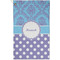 Purple Damask & Dots Golf Towel (Personalized) - APPROVAL (Small Full Print)