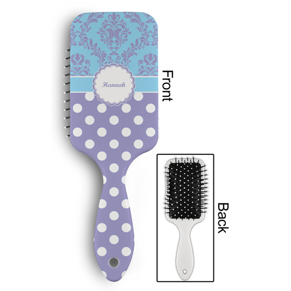 Purple Damask & Dots Hair Brush - Approval