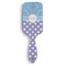 Purple Damask & Dots Hair Brush - Front View