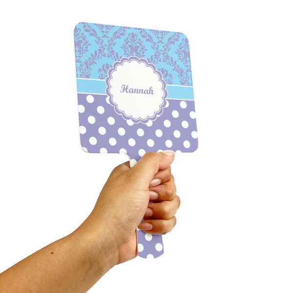 Purple Damask & Dots Hand Mirrors - Alt View