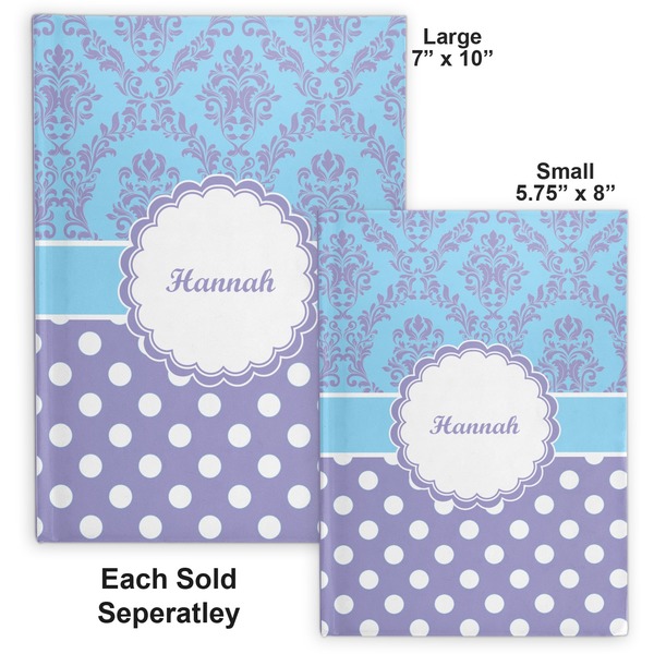 Purple Damask & Dots Hard Cover Journal - Compare