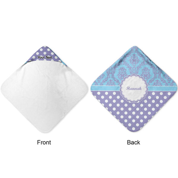 Purple Damask & Dots Hooded Baby Towel- Approval