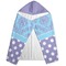 Purple Damask & Dots Hooded Towel - Folded