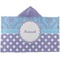 Purple Damask & Dots Kids Hooded Towel (Personalized)
