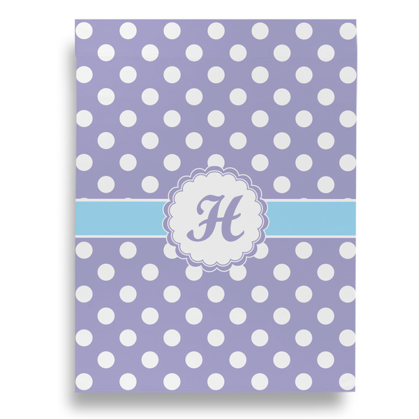 Purple Damask & Dots House Flags - Double Sided - BACK
