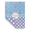 Purple Damask & Dots House Flags - Double Sided - FRONT FOLDED