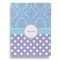 Purple Damask & Dots House Flags - Double Sided - FRONT