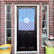 Purple Damask & Dots House Flags - Double Sided - (Over the door) LIFESTYLE