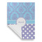 Purple Damask & Dots House Flags - Single Sided - FRONT FOLDED