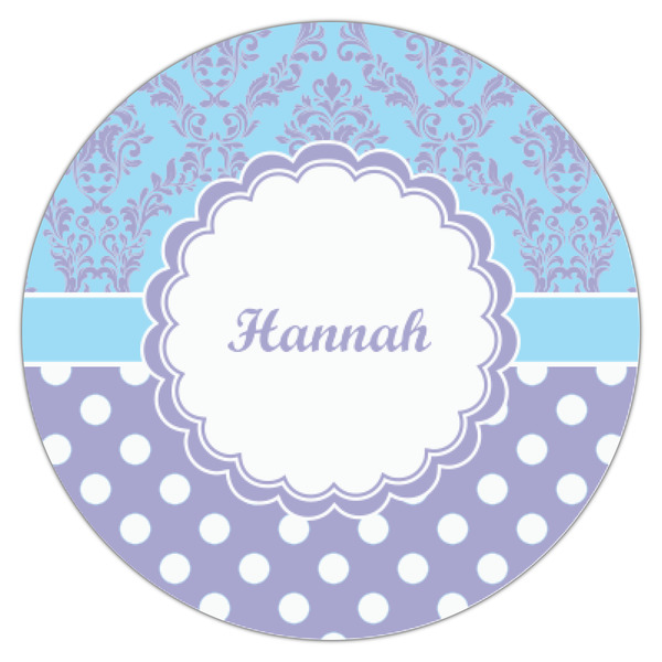 Purple Damask & Dots Icing Circle - XSmall - Single