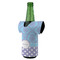 Purple Damask & Dots Jersey Bottle Cooler - ANGLE (on bottle)