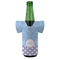 Purple Damask & Dots Jersey Bottle Cooler - Set of 4 - FRONT (on bottle)