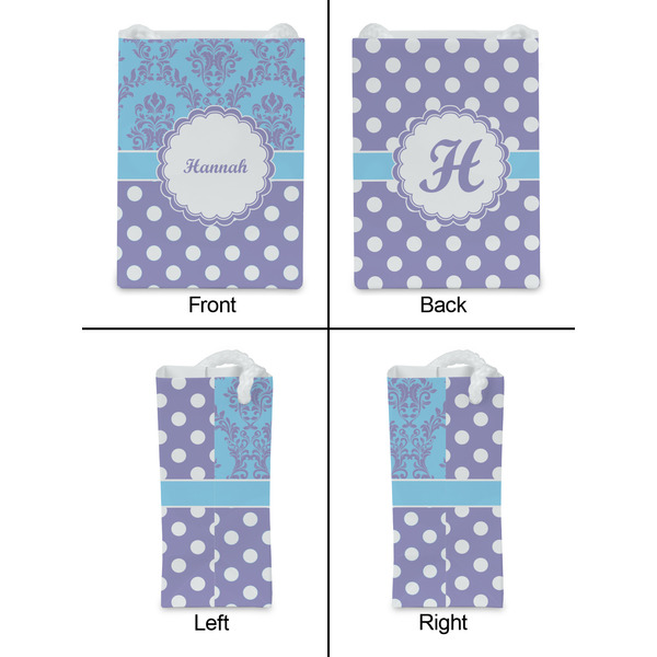 Purple Damask & Dots Jewelry Gift Bag - Gloss - Approval