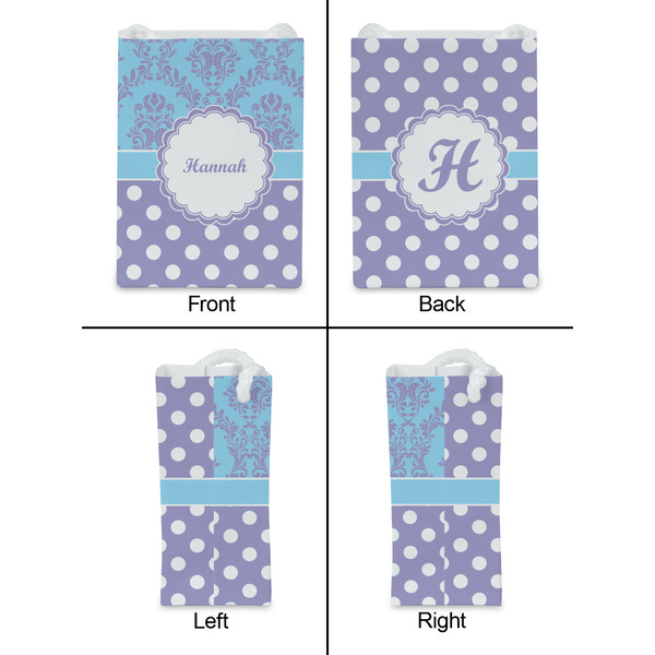 Purple Damask & Dots Jewelry Gift Bag - Matte - Approval