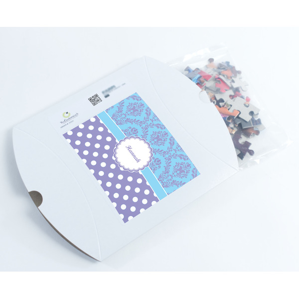 Purple Damask & Dots Jigsaw Puzzle 110 Piece - Box