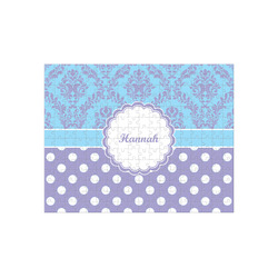 Purple Damask & Dots 252 pc Jigsaw Puzzle (Personalized)