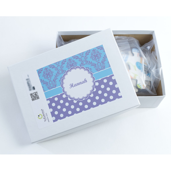 Purple Damask & Dots Jigsaw Puzzle 30 Piece - Box