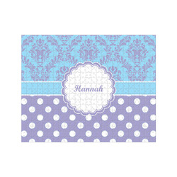 Purple Damask & Dots 500 pc Jigsaw Puzzle (Personalized)