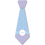 Purple Damask & Dots Iron On Tie - 4 Sizes w/ Name or Text