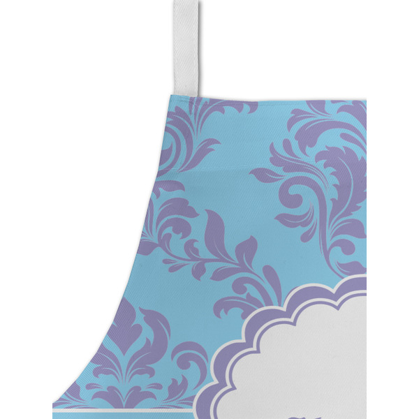 Purple Damask & Dots Kid's Aprons - Detail