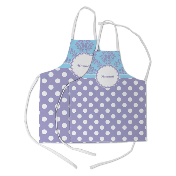 Purple Damask & Dots Kid's Aprons - Parent - Main