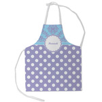 Purple Damask & Dots Kid's Apron - Small (Personalized)