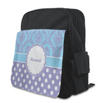 Purple Damask & Dots Preschool Backpack (Personalized)