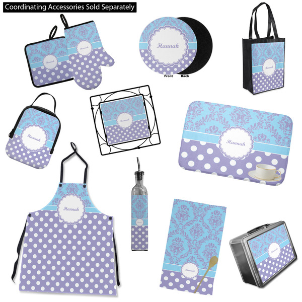 Purple Damask & Dots Kitchen Accessories & Decor