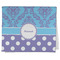 Purple Damask & Dots Kitchen Towel - Poly Cotton - Folded Half