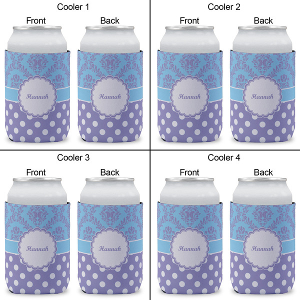 Purple Damask & Dots Can Sleeve (Approval)