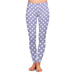 Purple Damask & Dots Ladies Leggings - Small