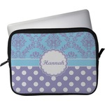 Purple Damask & Dots Laptop Sleeve / Case - 15" (Personalized)
