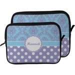Purple Damask & Dots Laptop Sleeve / Case (Personalized)