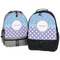 Purple Damask & Dots Large Backpacks - Both