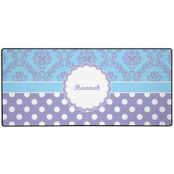 Purple Damask & Dots 3XL Gaming Mouse Pad - 35" x 16" (Personalized)