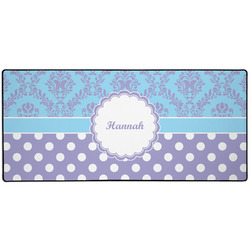 Purple Damask & Dots Gaming Mouse Pad (Personalized)