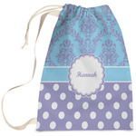 Purple Damask & Dots Laundry Bag (Personalized)