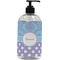 Purple Damask & Dots Plastic Soap / Lotion Dispenser (Personalized)