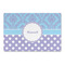 Purple Damask & Dots Large Rectangle Car Magnet (Personalized)
