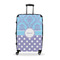 Purple Damask & Dots Large Travel Bag - With Handle