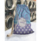 Purple Damask & Dots Laundry Bag in Laundromat