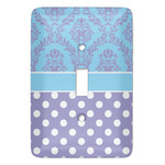 Purple Damask & Dots Light Switch Cover