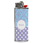 Purple Damask & Dots Case for BIC Lighters (Personalized)