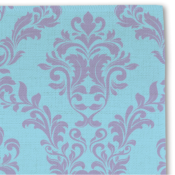 Purple Damask & Dots Linen Placemat - DETAIL