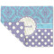Purple Damask & Dots Linen Placemat - Folded Corner (double side)