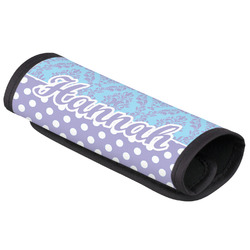 Purple Damask & Dots Luggage Handle Cover (Personalized)